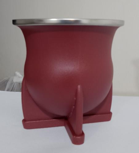 Mate Nativo Camionero Boca Ancha de Pvc Virola de Acero - Miniatura 2