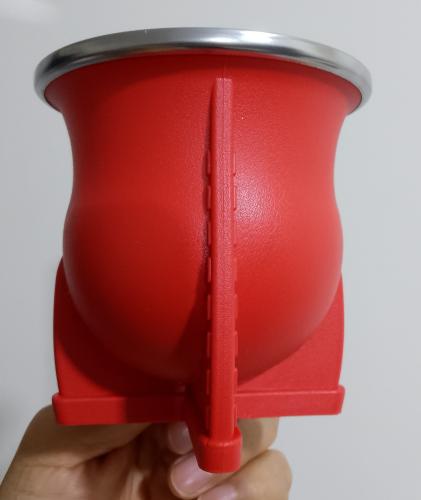 Mate Nativo Camionero Boca Ancha de Pvc Virola de Acero - Miniatura 4