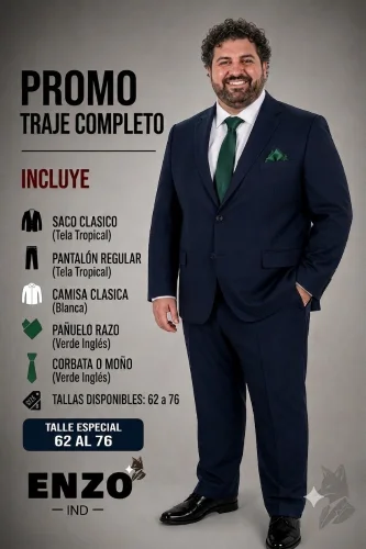 Traje Talle Especial Completo