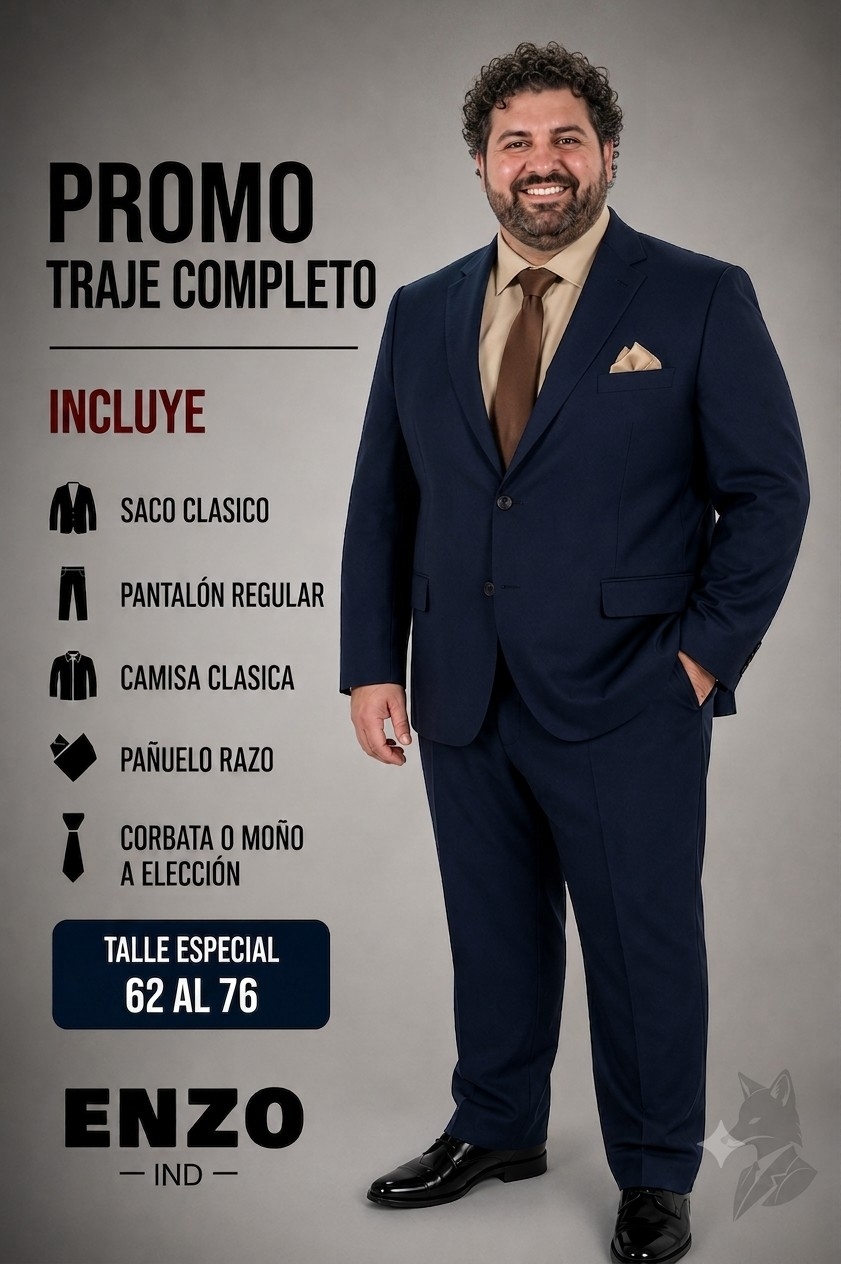 Traje Talle Especial Completo - Imagen 2