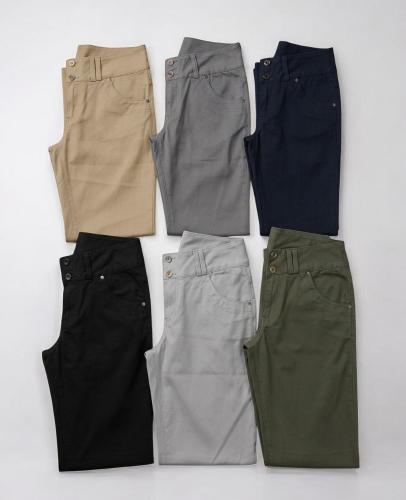 Pantalón Recto Satén Simil Gabardina - Talles 38 al 50 - Miniatura 2