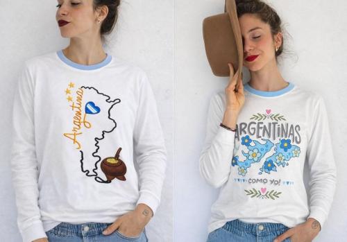 Camiseta Argentina Manga Larga Dama