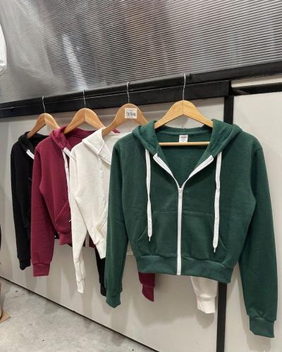 Campera Crop Pupera Frizada