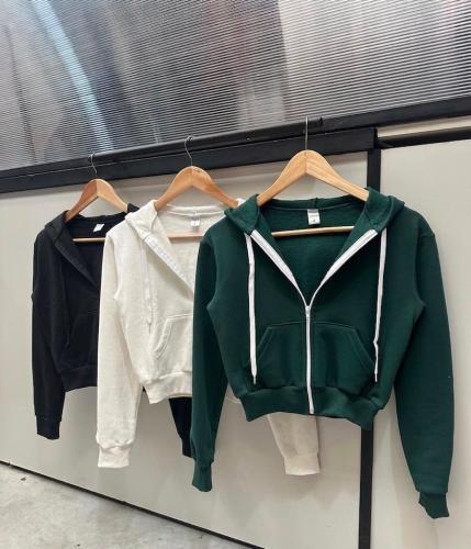 Campera Crop Pupera Frizada