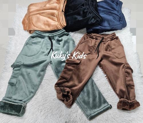 Pantalón Jogger Tipo Baggy  de Plush con Piel Nene/a