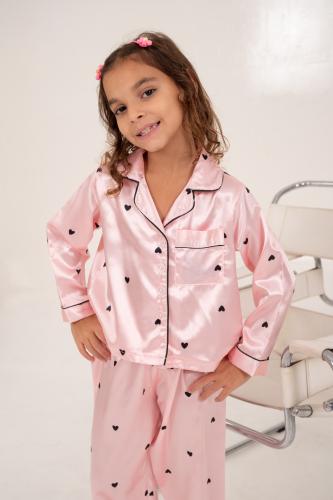 Conjuntos Pijamas Saten  Nenas Moderno Elegante  Buena Calidad Botones Delicados - Miniatura 5