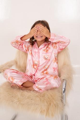 Pijamas Saten Nena Niñas Elegante Suave  para Dormir de Buena Calidad Talles 4 y 16