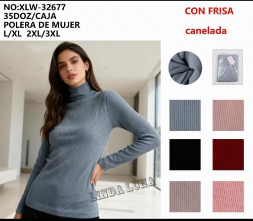 , Media 1/2 Polera Morley Dama Linda Luna - Miniatura 2
