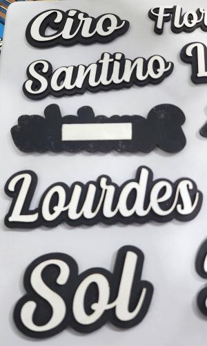 Nombres Personalizados Mdf Cuadros Toppers Cumpleaños, Souvenirs, Etc - Miniatura 2