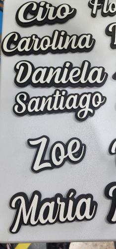 Nombres Personalizados Mdf Cuadros Toppers Cumpleaños, Souvenirs, Etc - Miniatura 3