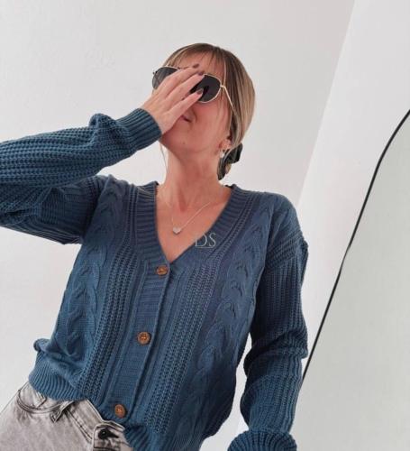 Cardigan Trenzado  Lana Acrilica por Pedido