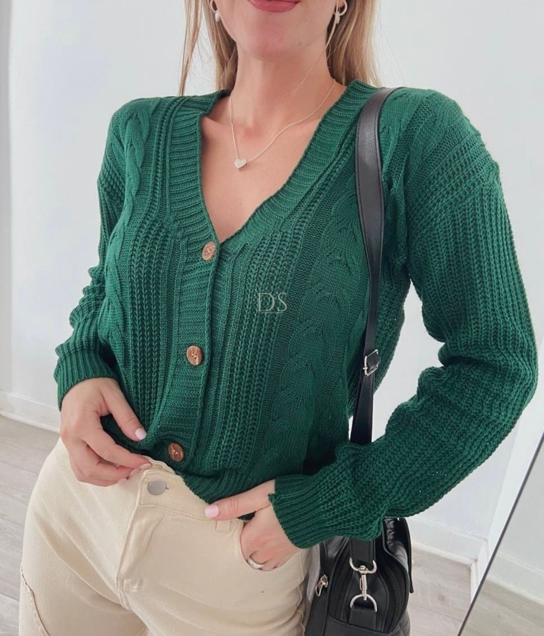 Cardigan Trenzado  Lana Acrilica por Pedido - Imagen 2