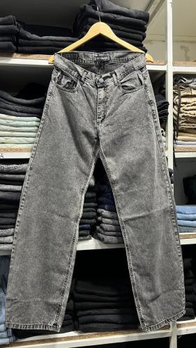 Pantalón Maxi Baggy Liso Gris Nevado