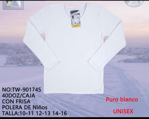 Camiseta Térmica Juvenil Todas Blancas