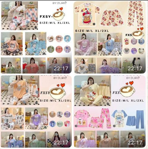 Pijamas 3 Piezas Animadas para Dama - Miniatura 2