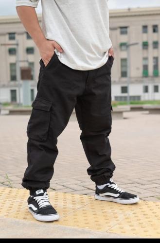 Pantalón Jogger Mom Cargo Bolsillo 3d Negro