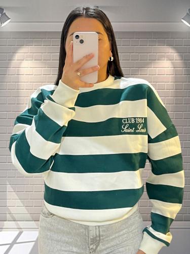 Buzo Boxy Fit "club 1984" Friza Peinada - Miniatura 2
