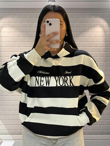 Buzo Boxy Fit "new York" Friza Peinada - Miniatura 3