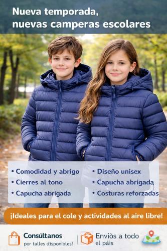 Campera Escolar Unisex Solo Color Azul Marino