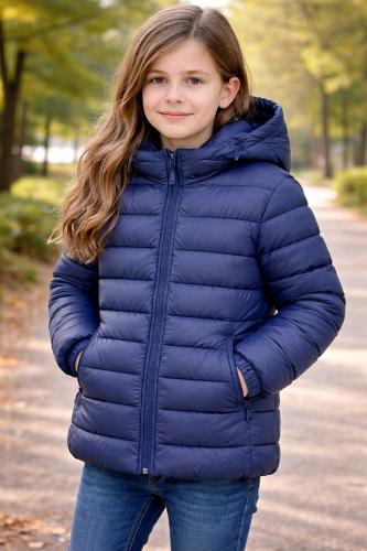 Campera Escolar Unisex Solo Color Azul Marino - Miniatura 2