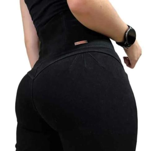 Calza Jean Fajera Mossa Tiro Alto Producto Importado Calza Elastizada Jean para Mujer - Miniatura 5