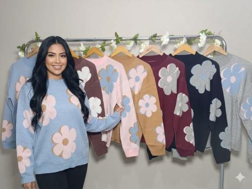 Sweater Bremer Flor Doble Hilo