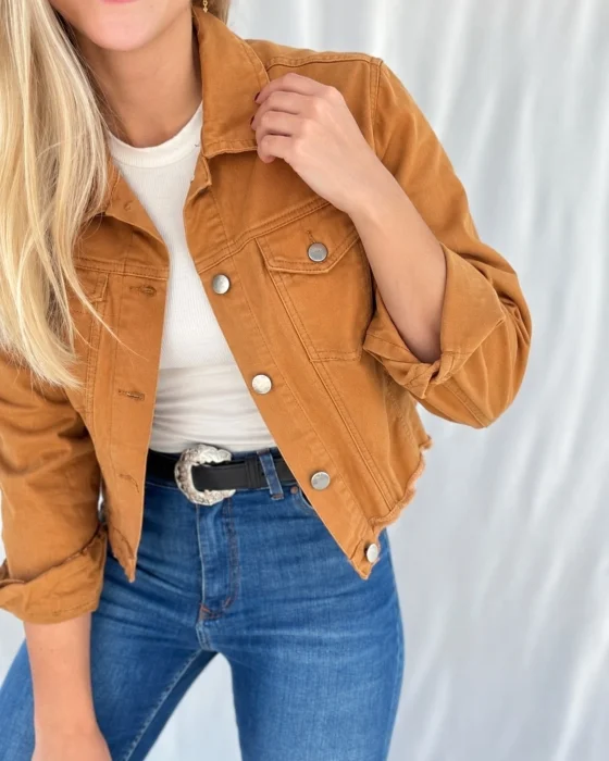 Campera Gabardina Camel