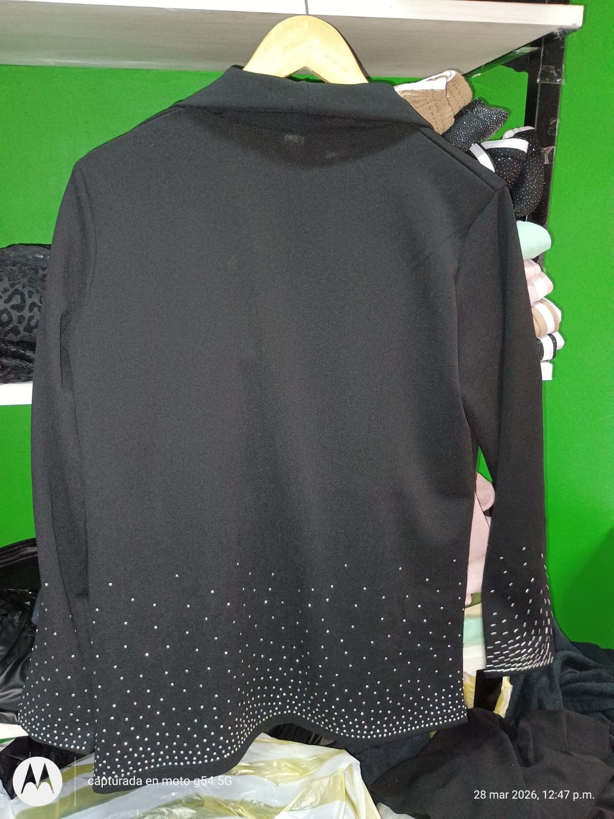 Saco Crep/strass - Imagen 3