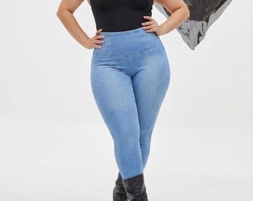 Calza Jean Mossa Fajera Corte Colombiano Talles Especiales - Miniatura 4