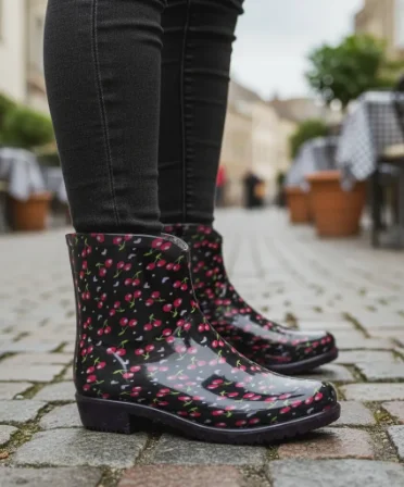 Bota de Lluvia Caña Baja Estampada Art 6701 (35/36 al 39/40)