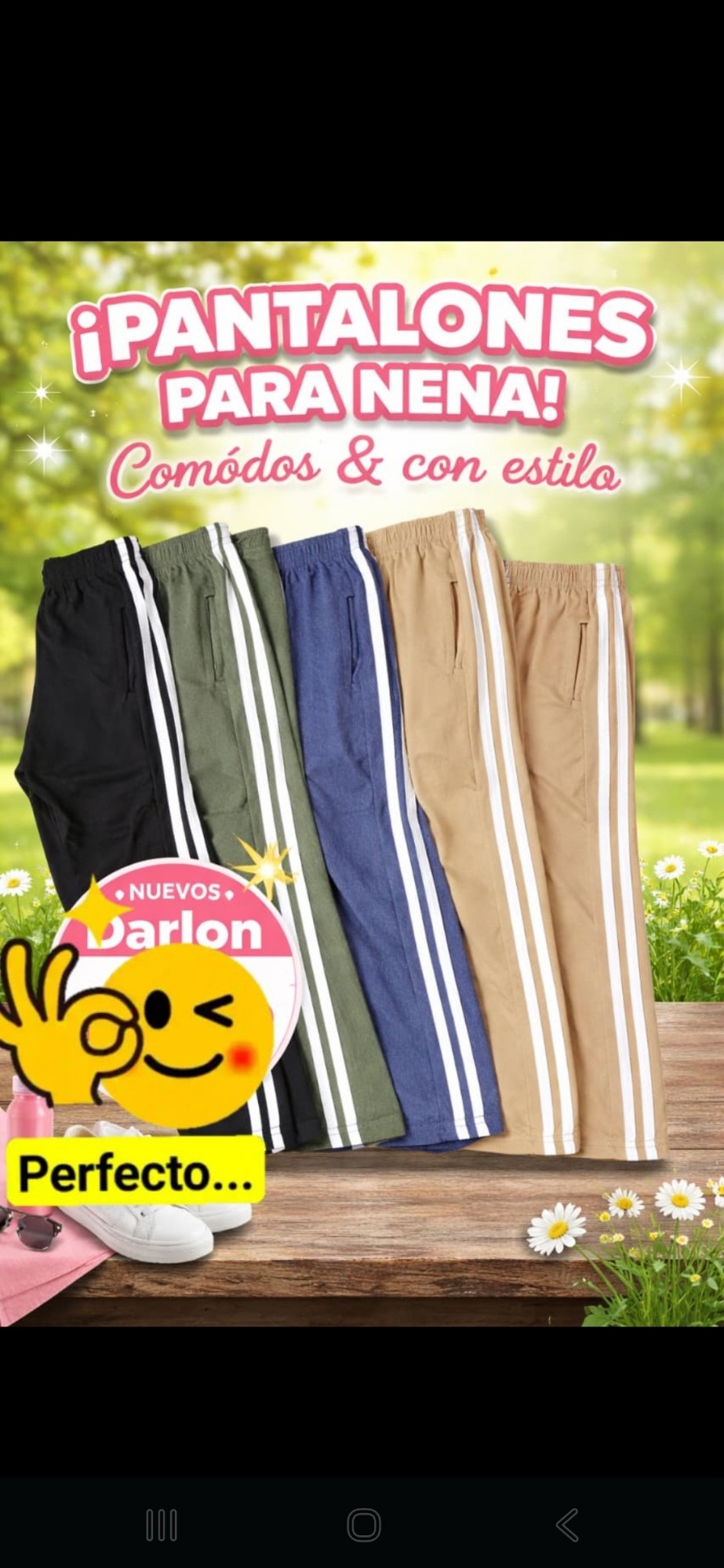 Pantalones Palazos de Darlon para Nenas del Talla 6 al 16 - Imagen 1