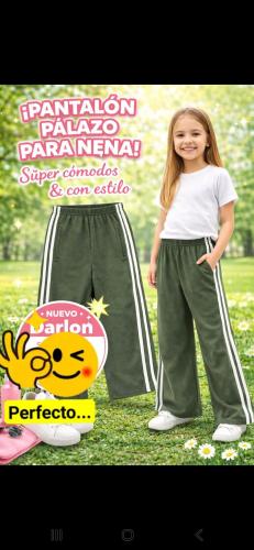 Pantalones Palazos de Darlon para Nenas del Talla 6 al 16 - Miniatura 2