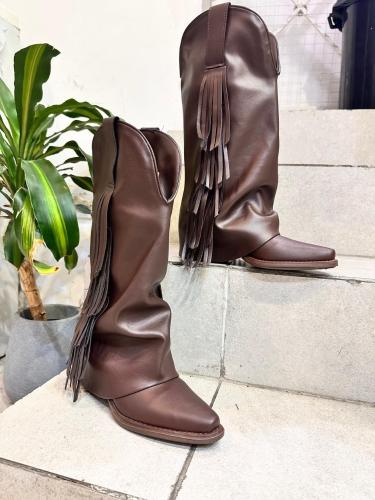 Texana con Flecos Chocolate