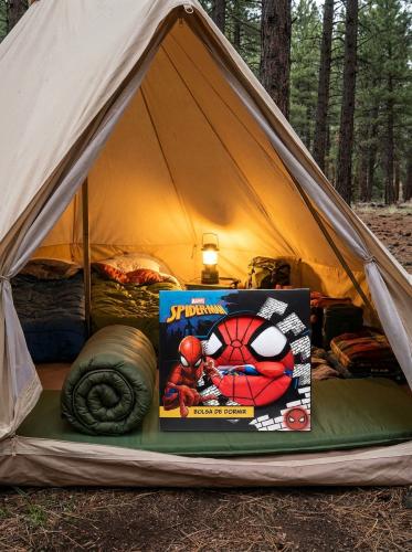 Bolsa de Dormir Piñata Spiderman 50 X 130 Cm Rojo y Azul  Licencia Oficial Marvel - Miniatura 5