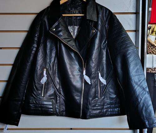 Campera Eco Cuero Imp Mujer Talles Grandes