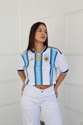 Top Camiseta Argentina C/brillos