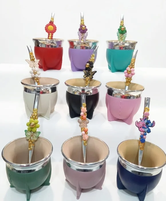 Combo Emprendedor Iii : 9 Mates de Pvc + 9 Bombillas Decoradas