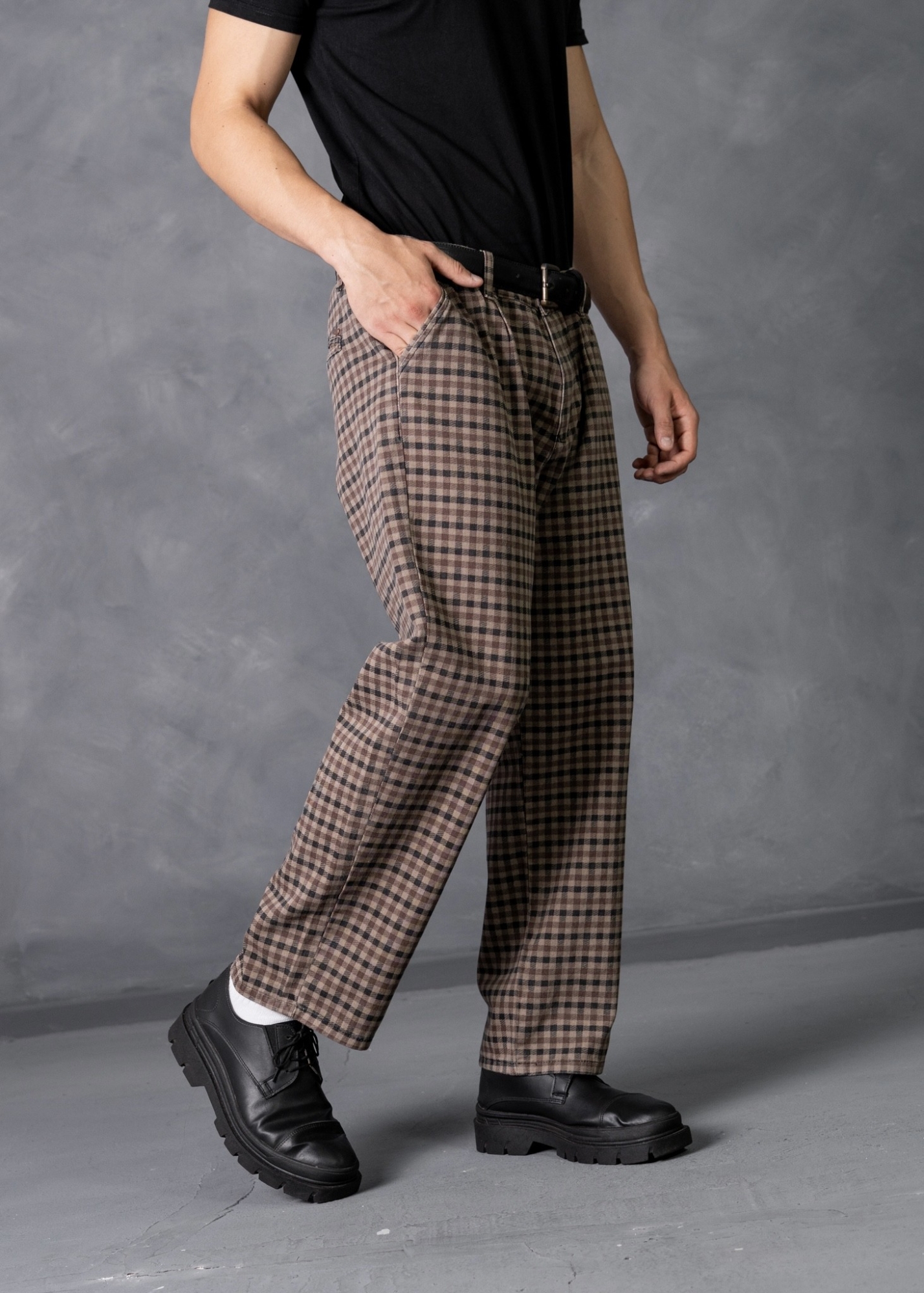 Pantalon Sastero Cuadrille Chocolate - Imagen 2
