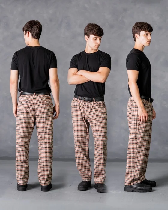 Pantalon Sastrero Cuadrille Ladrillo