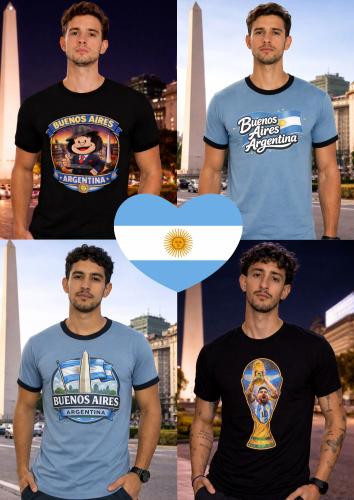Remera Algodón Peinado Estampas Argentina Ideal Turismo Calidad Premium - Miniatura 3