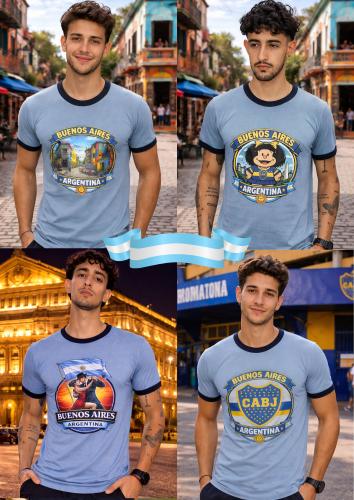 Remera Algodón Peinado Estampas Argentina Ideal Turismo Calidad Premium - Miniatura 3