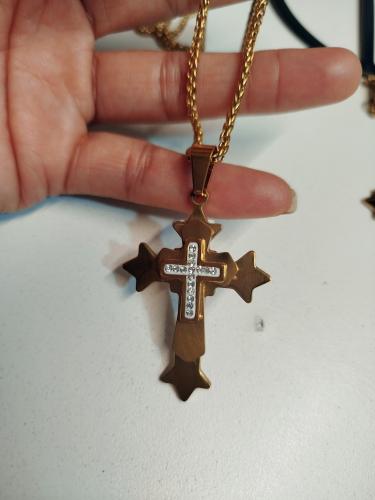 Cadenas de Cruz de Acero Quirúrgico - Miniatura 3