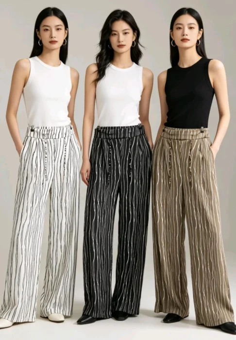 Pantalon Palazo  Rayado  Elisa  D' Mujer