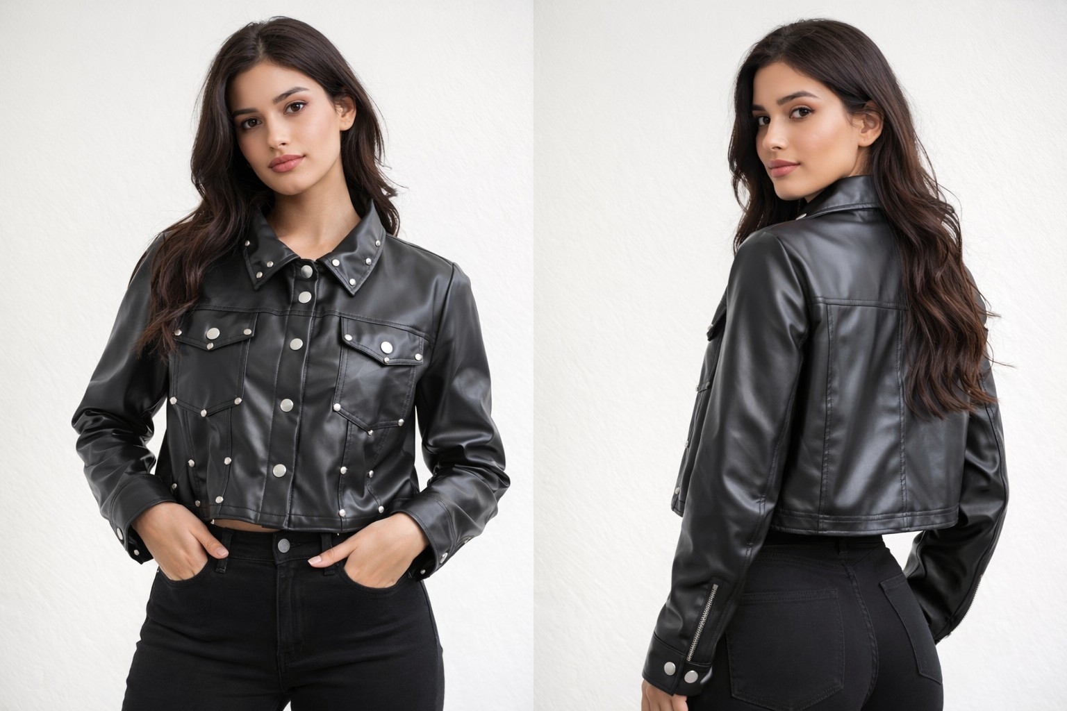 Campera Cuerina con Tachas - Imagen 2