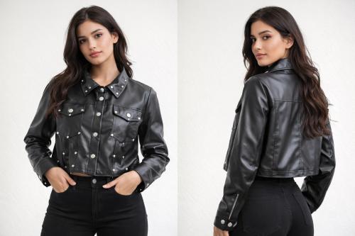 Campera Cuerina con Tachas - Miniatura 2