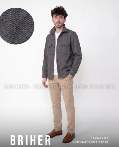 Camisaco de Paño Espigado de Hombre Curva - Miniatura 2