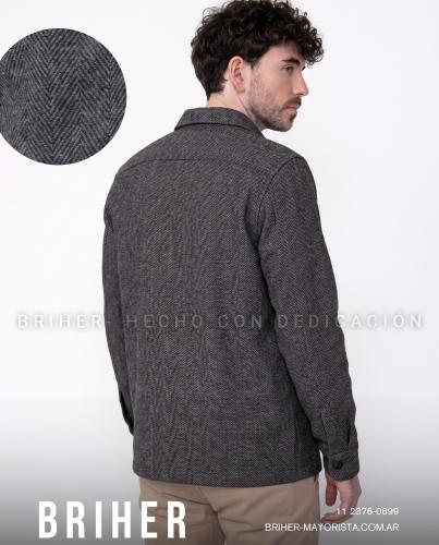 Camisaco de Paño Espigado de Hombre Curva - Miniatura 4