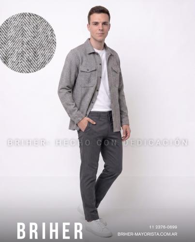Camisaco de Paño Espigado de Hombre Curva - Miniatura 7