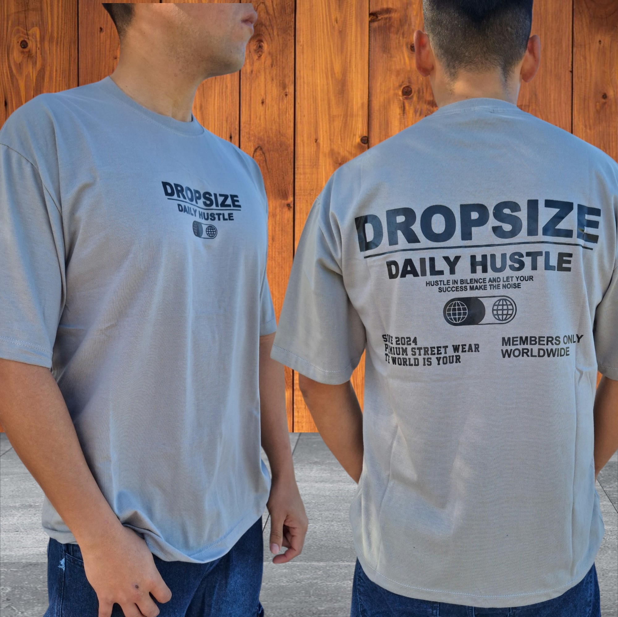 Remeras Overzice Doble Estampado - Imagen 2