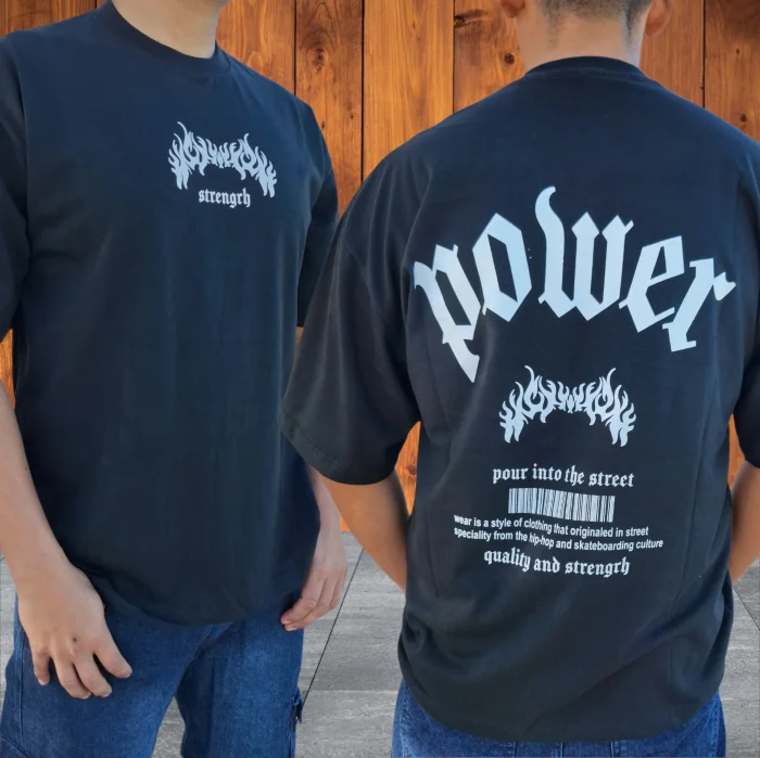 Remeras Overzice Doble Estampado